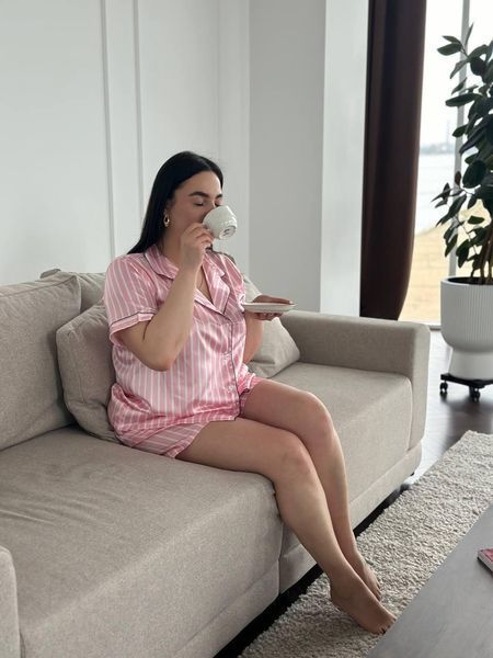 Жіноча піжама PLUS SIZE рожева DO3612 4222332 фото