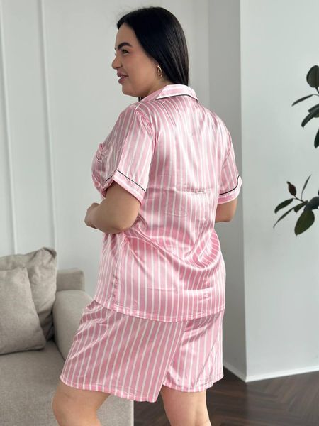 Жіноча піжама PLUS SIZE рожева DO3612 4222332 фото