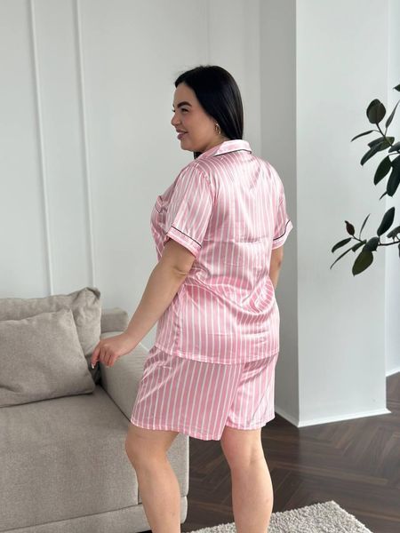 Жіноча піжама PLUS SIZE рожева DO3612 4222332 фото