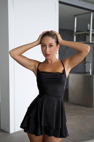 Сукня чорна DO3804 4442519 фото