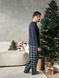 Темно синя чоловіча піжама з штанами в клітинку 4839136 фото 21