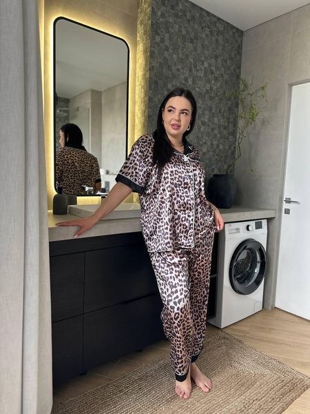 Піжама PLUS SIZE DO3627 леопардова 4224143 фото