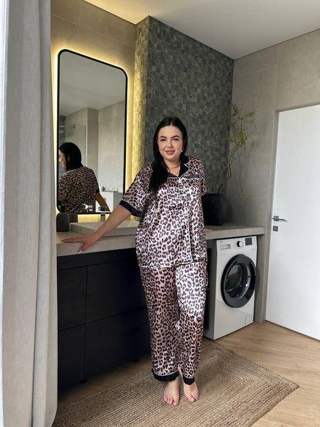 Піжама PLUS SIZE DO3627 леопардова 4224143 фото