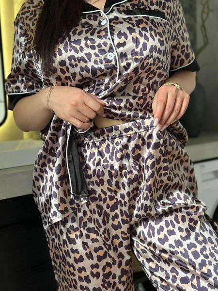Піжама PLUS SIZE DO3627 леопардова 4224143 фото