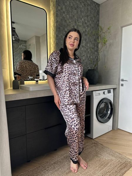 Піжама PLUS SIZE DO3627 леопардова 4224143 фото