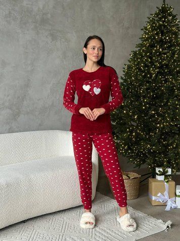 Піжама DO3316 Бордо 3876349 фото