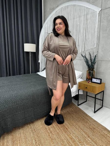 Піжама plus size DO2820/1 Какао 2163346 фото