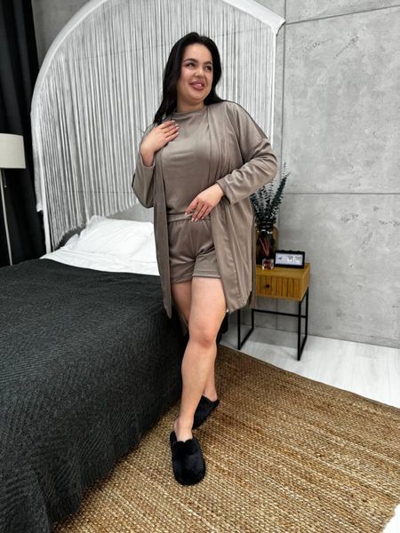 Піжама plus size DO2820/1 Какао 2163346 фото