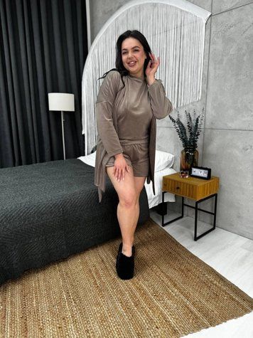 Піжама plus size DO2820/1 Какао 2163346s3 фото